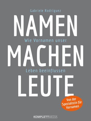 cover image of Namen machen Leute